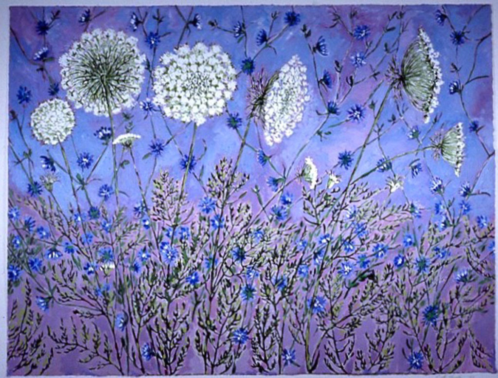 Queen Anne's Lace: acrylic painting