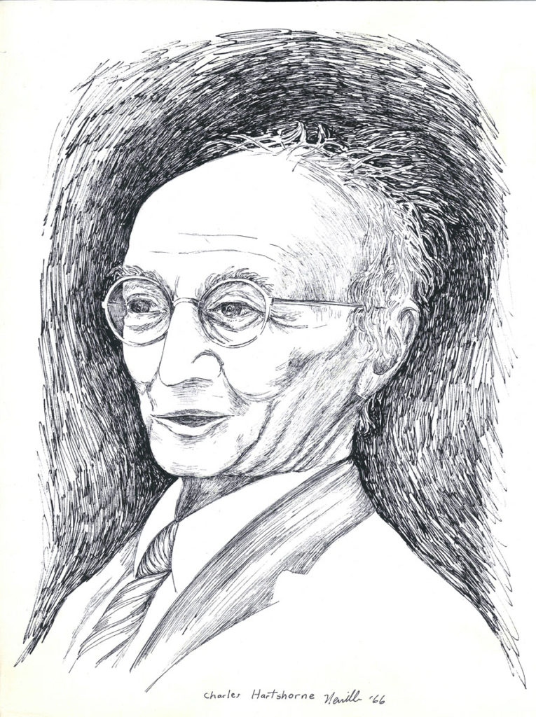 drawing: Dr. Charles Hartshorne portrait