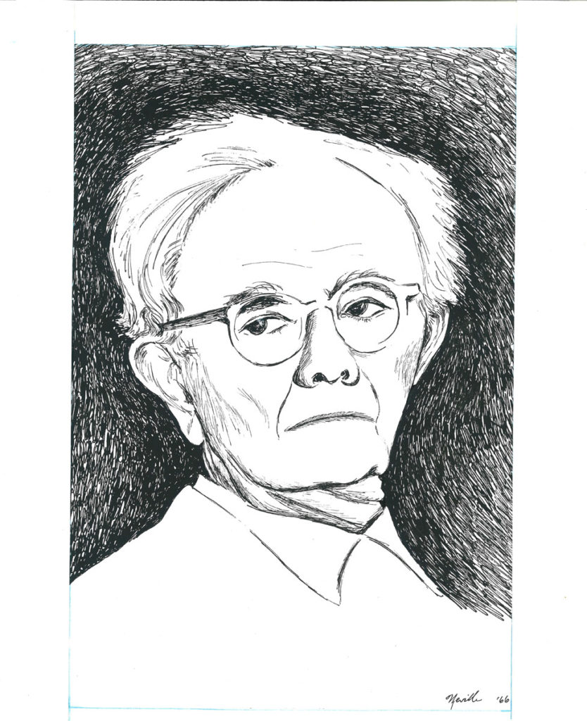 drawing: Dr. Paul Tillich portrait
