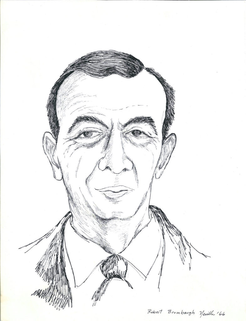 drawing: Dr. Robert Brumbaugh portrait