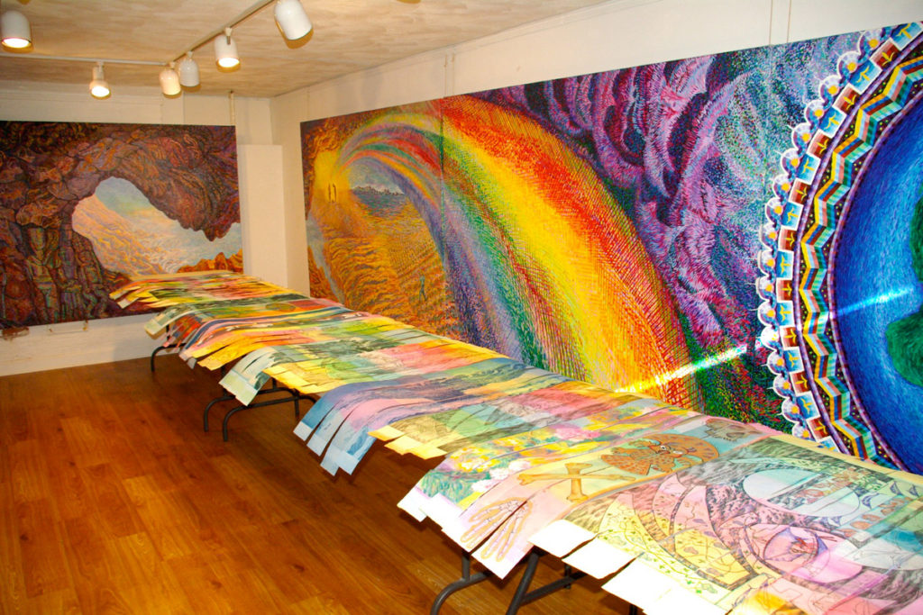 Gallery view of 53 rainbow etching strips.
