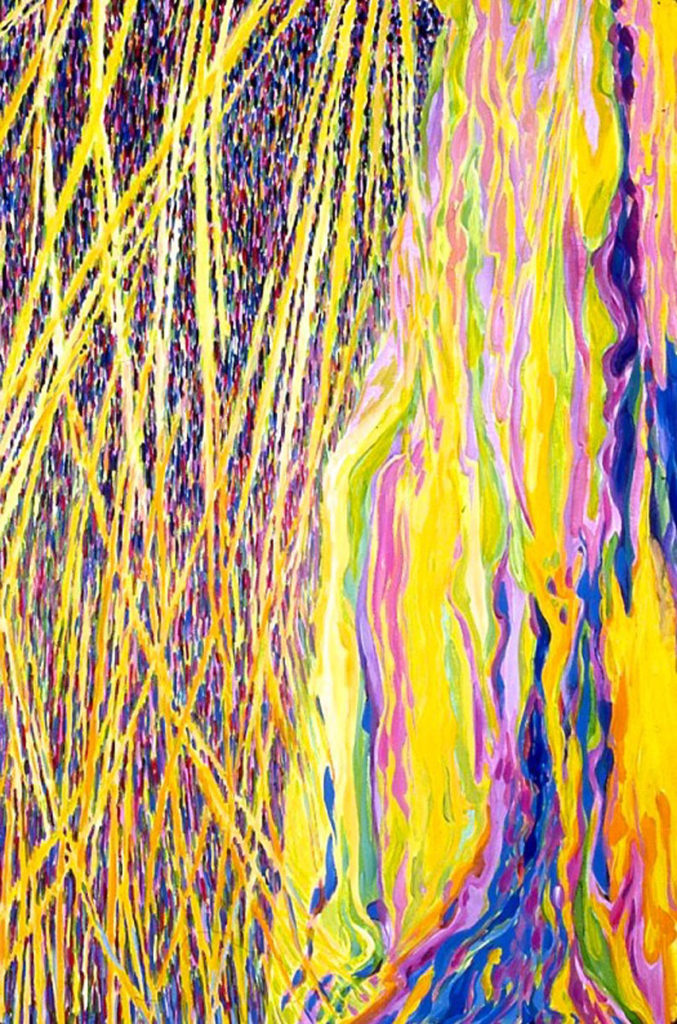 Yellow Lava Flow, painting detail