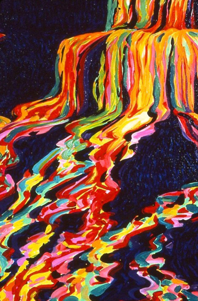 Lava Flow painting, detail