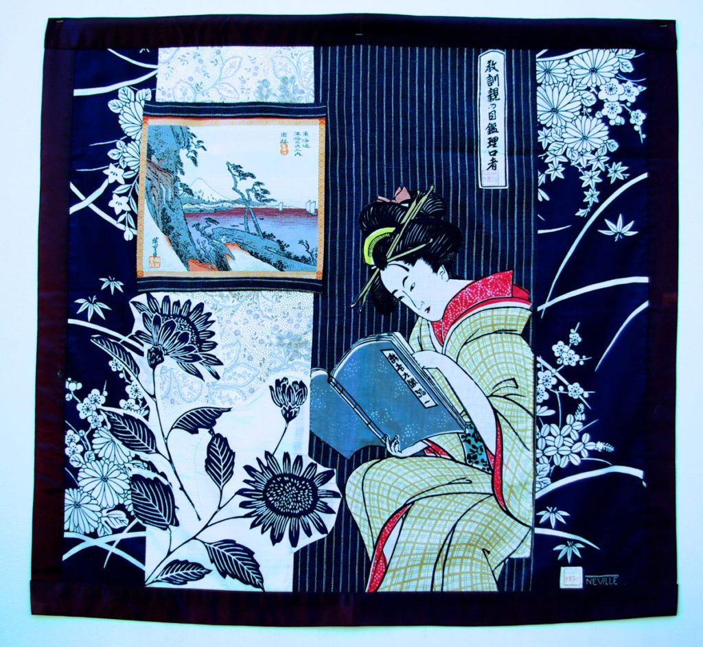 Geisha banner, Japanese Fabrics