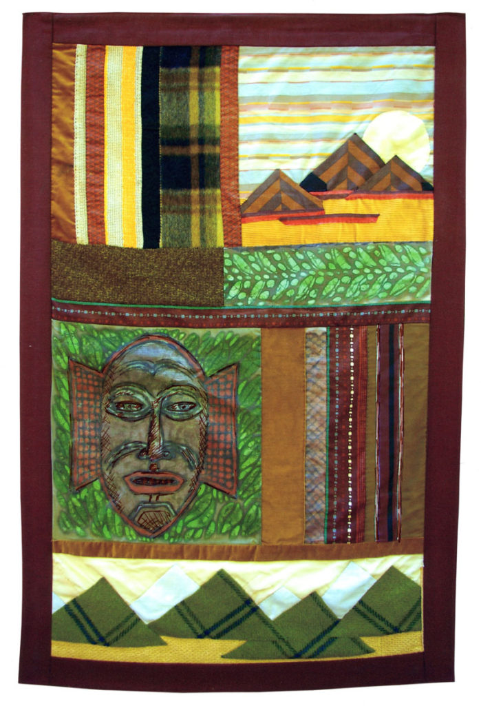 African Mask, Pyramids banner