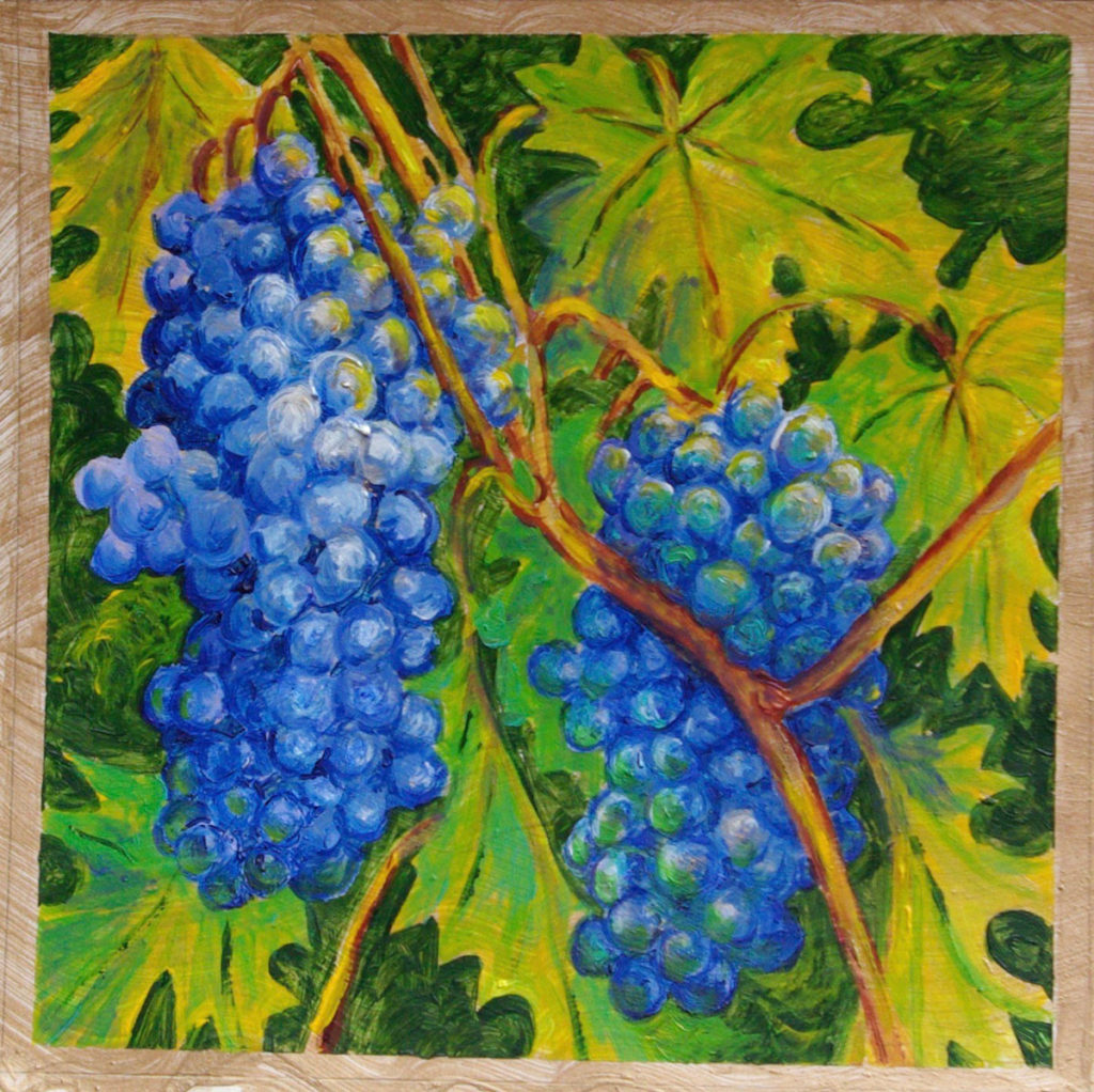 Grapes: acrylic painting
