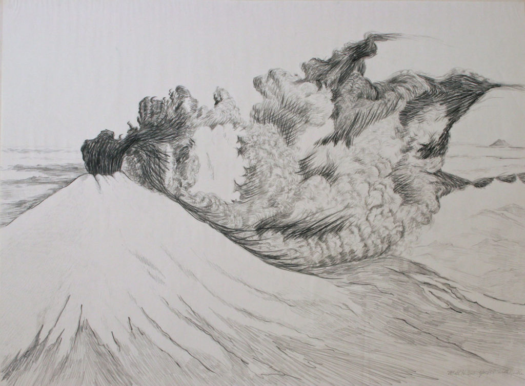 Plume, Mt. St. Helens: graphite on paper