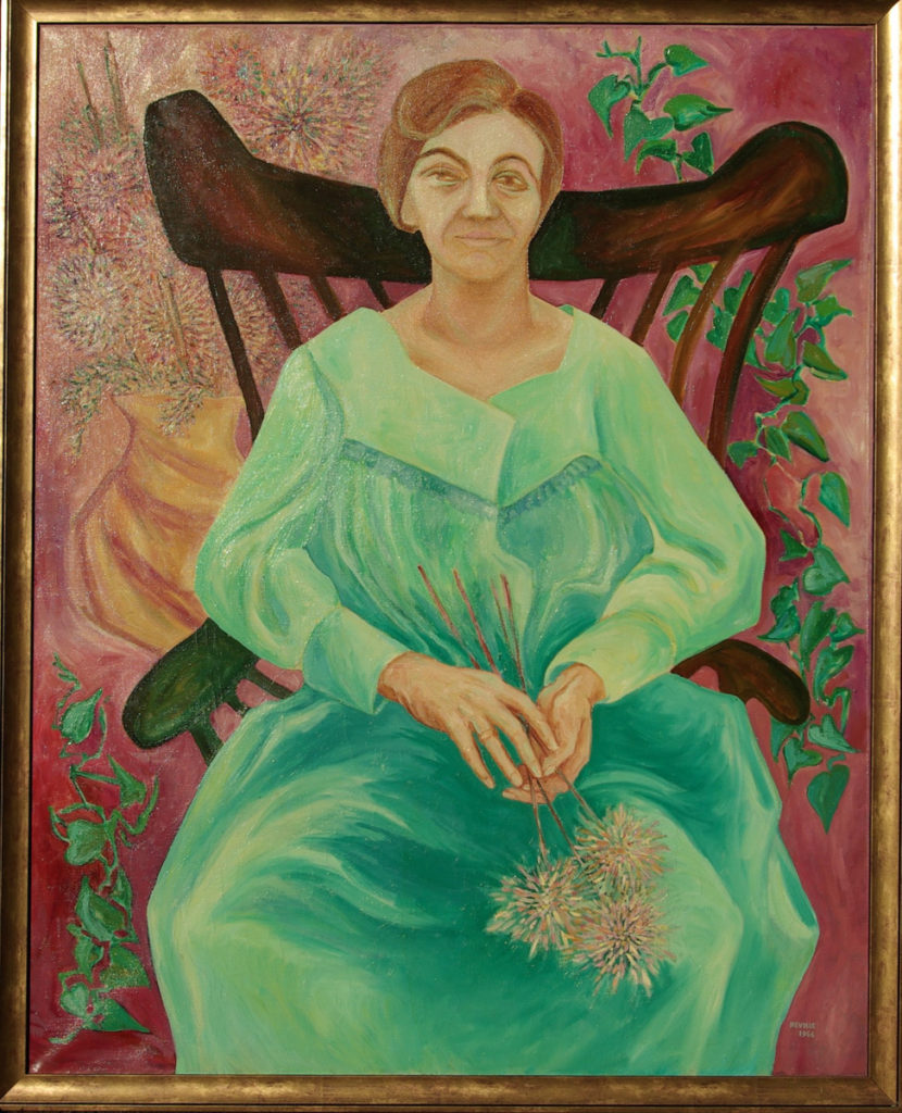 oil painting: Beth with Flowers in an Empty Lap