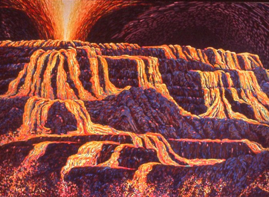 Lava Flow 6: acrylic painting