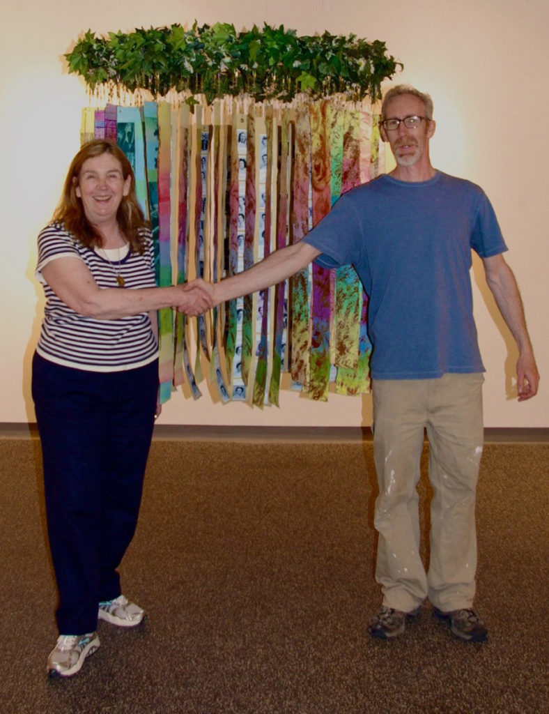 Thank you Tim, for a great help installing "Circle of Life," in the Jannotta Gallery