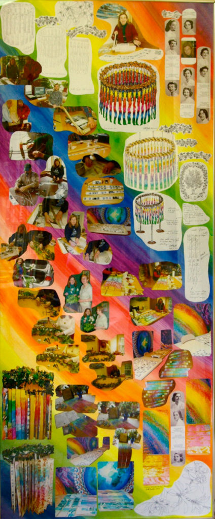 Collage. "Circle of Life," 6' x 20," Neville's first attempt to document the creation of "Circle of Life."