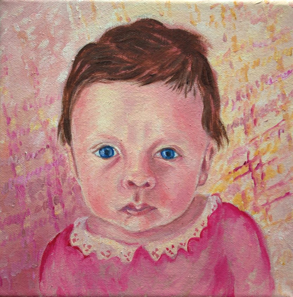 oil portrait of Mary Spiegel, one day old